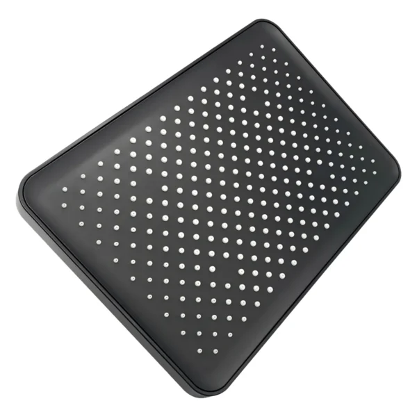 Regadera rectangular de 20 × 30 cm plástica negro mate Valqua High VQAHR021 Regadera rectangular de 20 × 30 cm plástica negro mate Valqua High VQAHR021