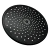 Regadera redonda de 22 cm plástica negro Valqua High VQAHR001
