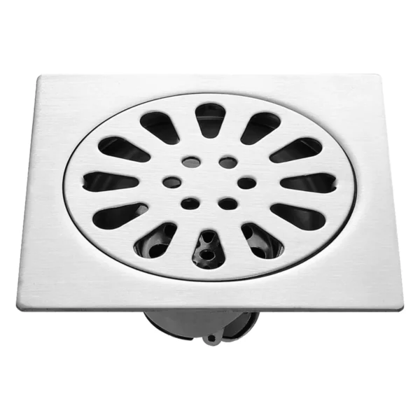 Rejilla de piso cuadrada antiolor 10 × 10 cm en acero inoxidable satinado Valqua VQARJ001 Rejilla de piso cuadrada antiolor 10 × 10 cm en acero inoxidable satinado Valqua VQARJ001