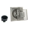 Rejilla de piso cuadrada antiolor 10 × 10 cm en acero inoxidable satín Valqua VQARJ006