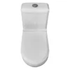 Sanitario one piece compacto Mekora con trampa oculta blanco Valqua High VQAHSA002, vista de frente desde arriba