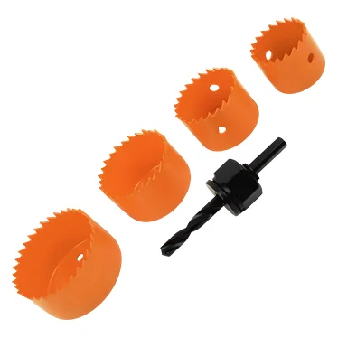 Set de 5 piezas sierra copas 32-38-44-54 mm con mandril Thor THAC202