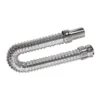 Sifón flexible plástico cromado de 37 cm Valqua VQASF001, tubo corrugado doblado en U