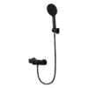 Teleducha con mezclador de cuerpo expuesto en aluminio negro Valqua High VQAHDT002 Teleducha con mezclador de cuerpo expuesto en aluminio negro Valqua High VQAHDT002