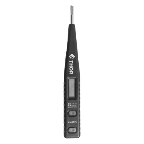 Tester probador de corriente digital negro con pantalla LCD, marca Thor, ref. THMED113 Tester probador de corriente digital negro con pantalla LCD, marca Thor, ref. THMED113