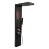 Torre de ducha multifuncional Sovrano Zieri SVR1141 en negro mate, con regadera superior y teleducha