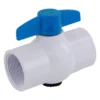 Válvula de bola PVC con rosca de ½" y manija azul Valqua VQAVB001 Válvula de bola PVC con rosca de ½" y manija azul Valqua VQAVB001