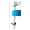 Válvula de llenado telescópica universal para sanitario Valqua VQA10, cuerpo blanco y flotador azul